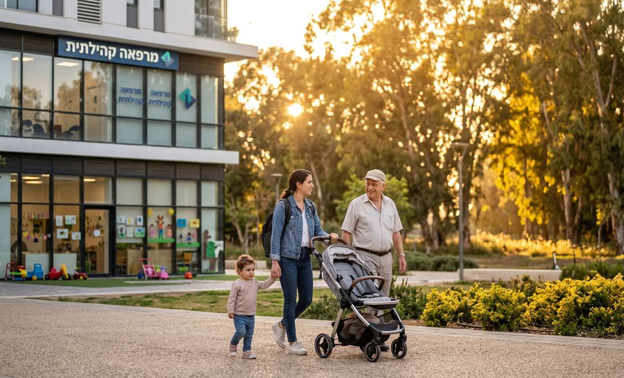 מבני ציבור צמרת תמונת אווירה הליכתיות עיבוד: AI